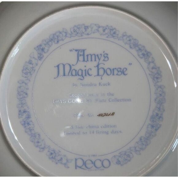 2 Vintage Reco Collector Plates Little Tutor & Amy's Magic - Picture 6 of 6